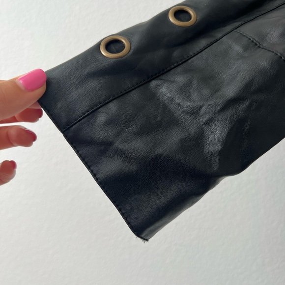 Live a Little Faux Leather Eyelet Jacket - Picture 5 of 7